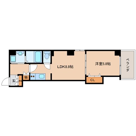 日吉町駅 徒歩8分 4階の物件間取画像